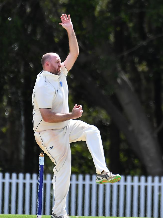 Norths bowler Mitchell Witt Fourth grade: Norths v Valley Saturday March 25, 2023. Picture, John Gass