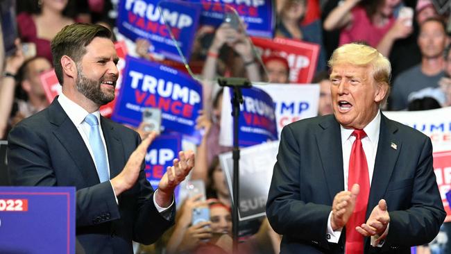 JD Vance and Donald Trump slam Biden ouster as ‘coup’. Picture: AFP