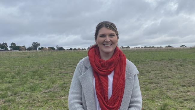 Rosewood Grove Action Group committee member Rebecca Davey in Spears Dr, Dubbo.