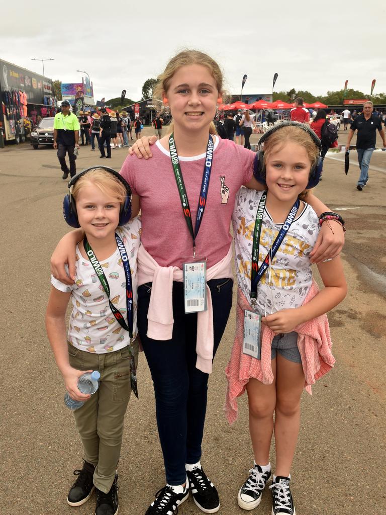 Watpac Townsville 400 Day One. Socials. Faith, Ava and Lydia Bowtell from Mackay. Picture: Evan Morgan