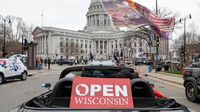 People participated in the protest from their cars. Picture: Kamil Krzaczynski/AFP