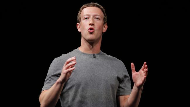 Facebook’s Mark Zuckerberg addresses the Barcelona show.