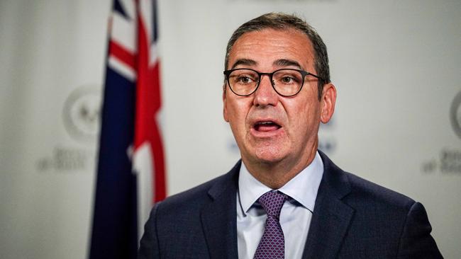 SA Premier Steven Marshall said the Greater Brisbane area remained a concern for health authorities. Picture: Mike Burton