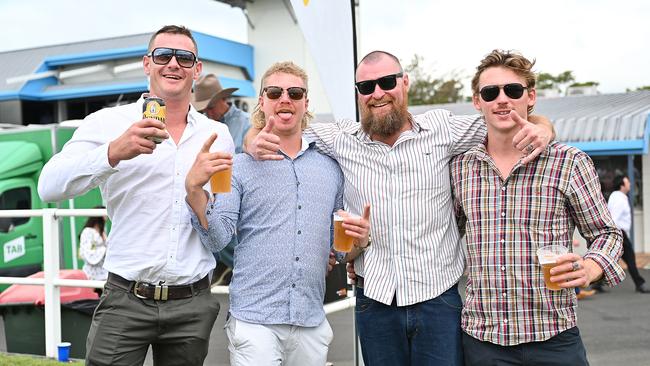 Hayden Lansdown, Matty Holms, Stephen Ward and Scott Laurie at the Cairns Cup on Saturday. Photo by Emily Barker