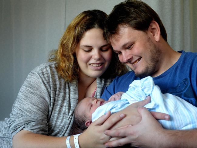 02/04/15. World War I. He died of his wounds in Adelaide shortly after the war ended. His great, great, great grandson, Thomas Ollivier, was born on the 1st of April - 100 years after his great, great, great grandfather sailed off to war. Paul and Madi Ollivier with their newborn son Thomas. Pic. Noelle Bobrige