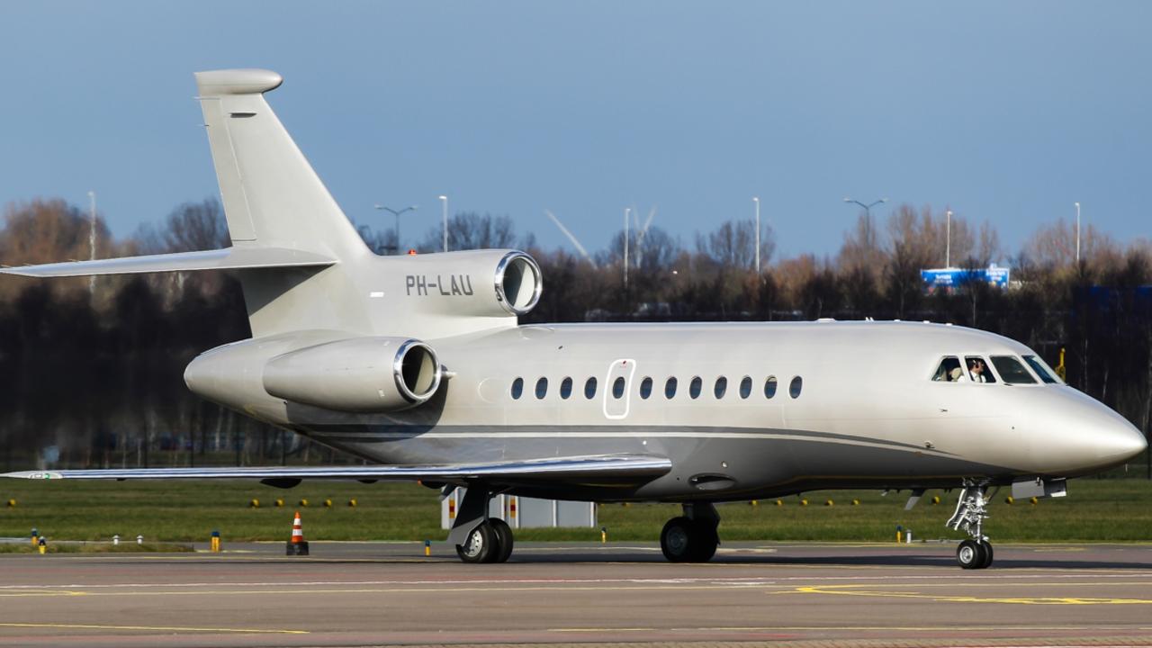 A Dassault Falcon jet similar to the one the defence minister was flying on. Picture: supplied