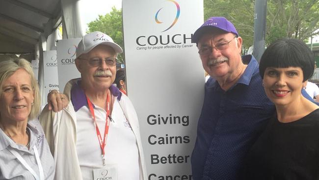 LNP MP Warren Entsch, third from left, and his wife Yolonde, right, with COUCH cancer charity founders Pip Woodward, left, and Charles Woodward in June 2016. Picture: Facebook.