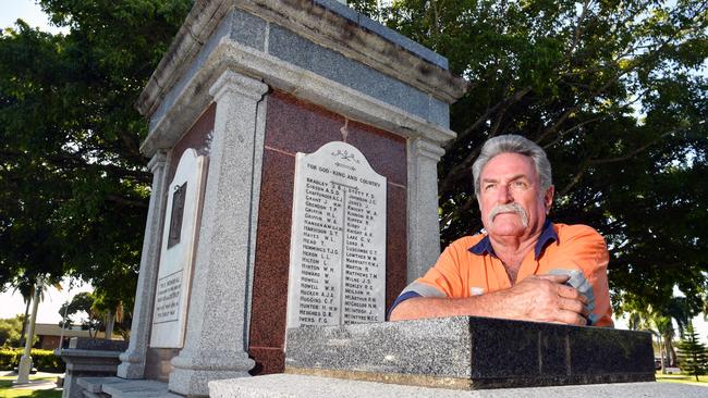 RSL Central Queensland District deputy president John Edwards at the Cenotaph in Jubilee Park, Mackay. Picture: Tony Martin