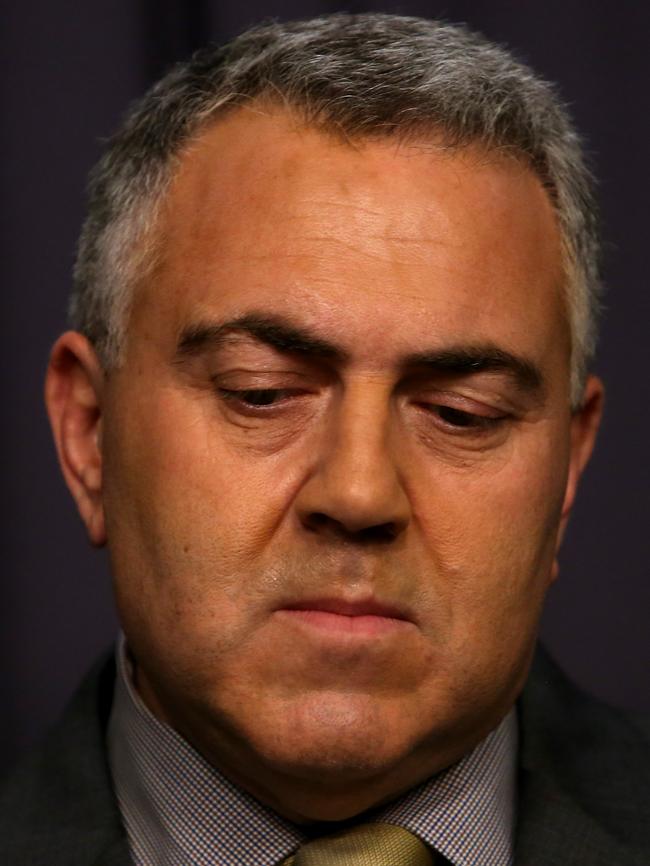 ‘Hard at work’ ... Joe Hockey.