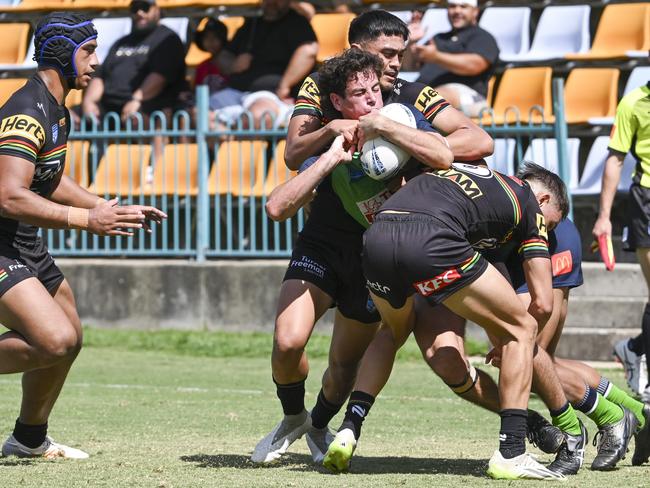 CANBERRA, AUSTRALIA, NewsWire Photos. MARCH 9, 2024: UNE Harold Matthews Cup - NSWRL Junior Reps Round Six Canberra Raiders vs Penrith Panthers at Raiders Belconnen in Canberra. Picture: NCA NewsWire / Martin Ollman