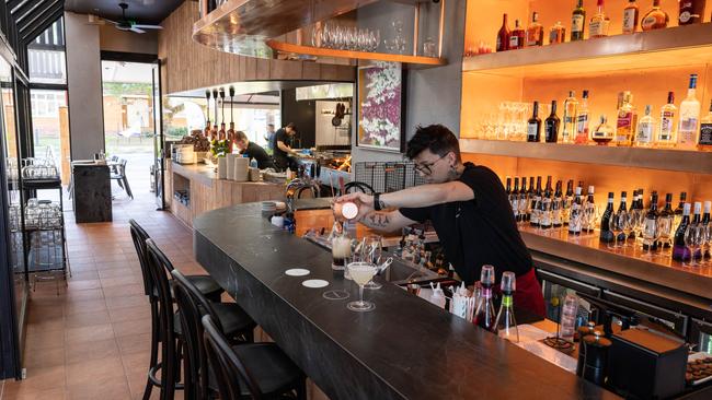 The bar area at Flaming &amp; Co, in Hamilton. Picture: David Kelly