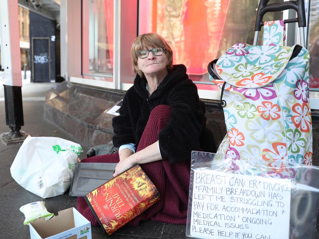 Gene Phillips is sleeping rough while seeking cancer treatment. Picture: John Grainger