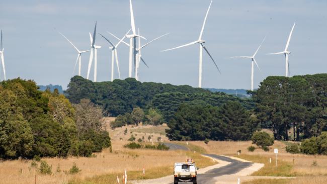 Wind turbines for green electricity production. Picture: Jason Edwards