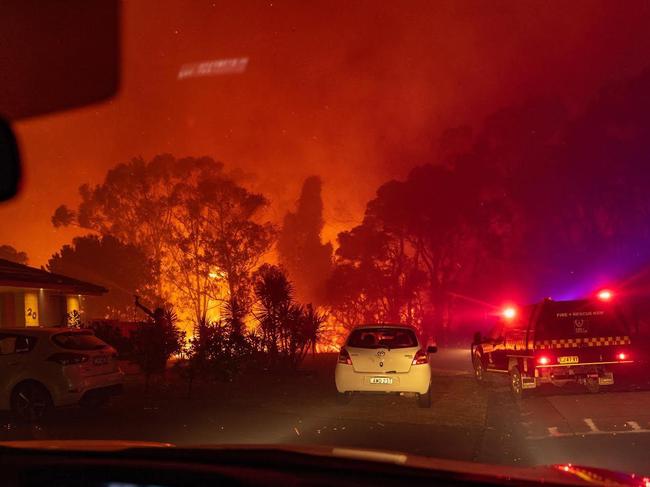 Police are also searching for those responsible for the blaze which broke out at Charmhaven on New Year’s Eve. Charmhaven RFS Brigade