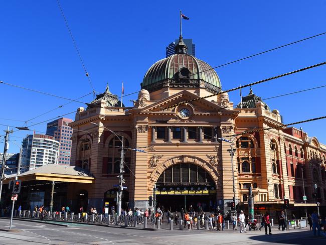 The east bound lane on Flinders St will remain closed until the end of the year. Picture: Josie Hayden