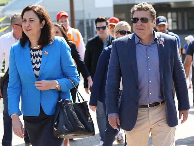 Annastacia Palasczcuk and Shaun Drabsch at EKKA Peoples day this year. Picture: Annette Dew