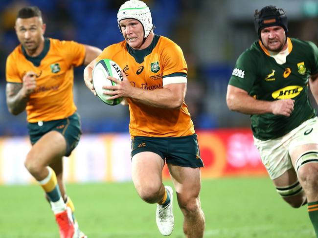 A foot injury is threatening to rule Hooper out of the Wallabies’ final Test of the year. Picture: Jono Searle / Getty Images