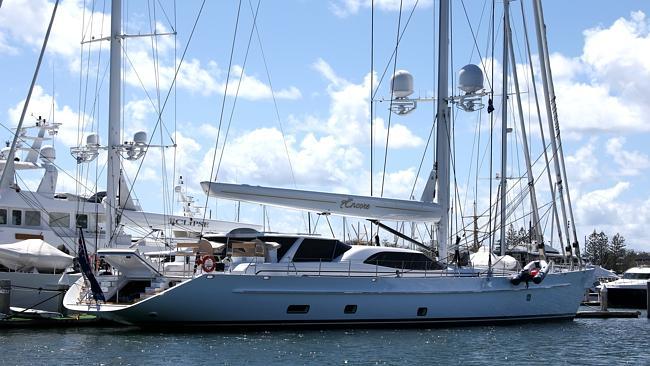 Encore superyacht at Marina Mirage. Pic by David Clark