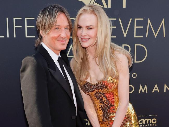 Keith Urban and honoree Nicole Kidman attend the 49th Annual AFI Life Achievement Award honouring Kidman. Picture: Getty Images for Warner Bros. Discovery)