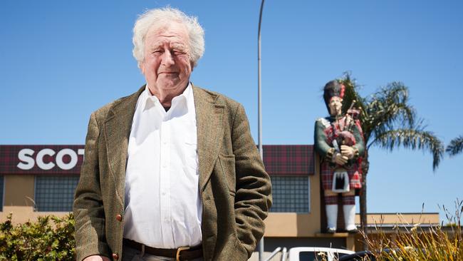 Paul Kelly in front of the Giant Scotsman, in 2017, believes it was the first ‘Big Thing’ in Australia.