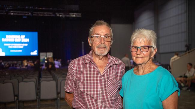 Bert Heynen and Henriette Heynen as the Top End community gathered at the Darwin Convention Centre to commemorate the Bombing of Darwin. Picture: Pema Tamang Pakhrin