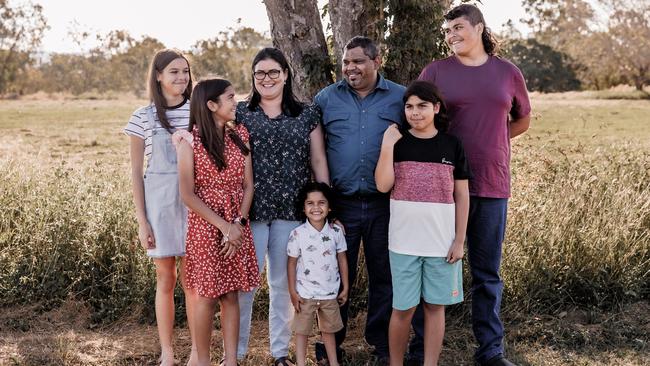 One of the last photos of the family together, standing under the shade of a giant eucalyptus tree. Picture: Supplied.