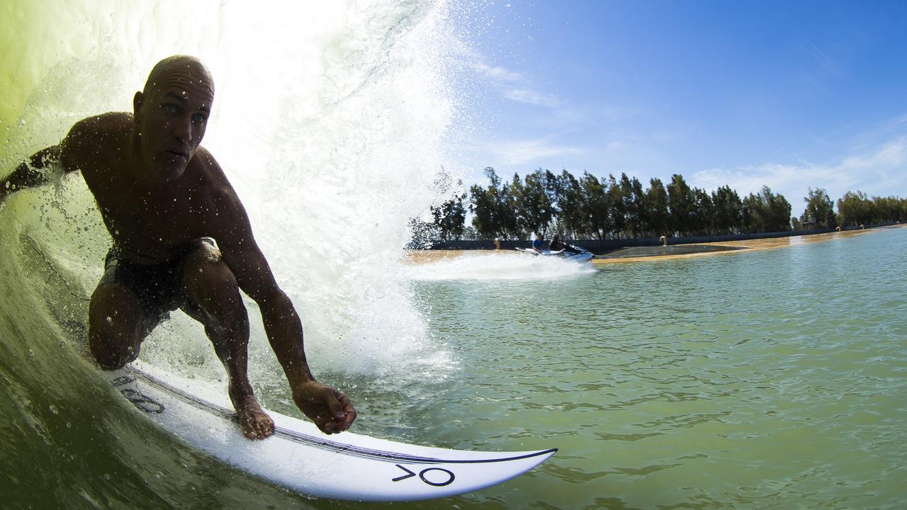 Photos from the Kelly Slater Surf Ranch in inland California.