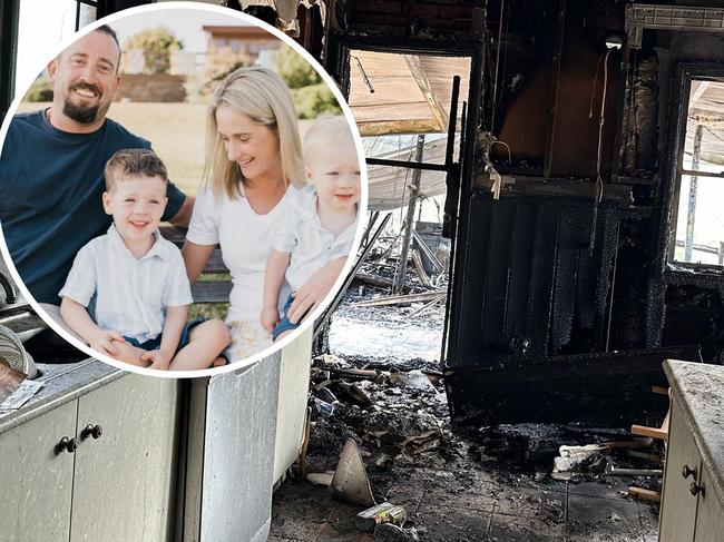 ‘Seconds to leave’: Family relives terrifying moment fire engulfed their home