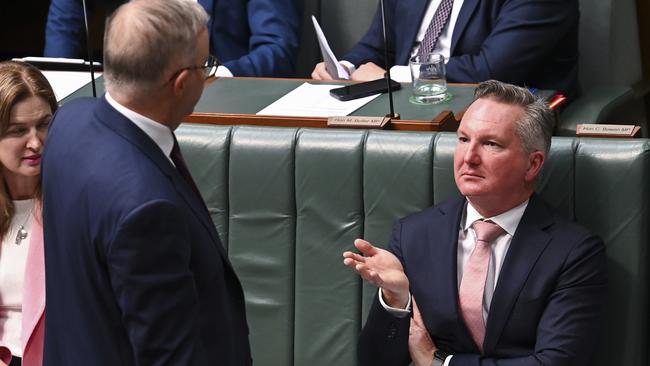 Climate Change and Energy Chris Bowen during Question Time at Parliament House in Canberra. Picture: NCA NewsWire / Martin Ollman