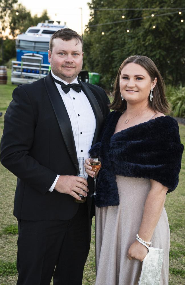 Sam and Alana Haslem at LifeFlight Toowoomba Gala at The Goods Shed. Picture: Kevin Farmer