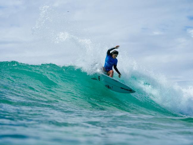 GOLD COAST, QUEENSLAND, AUSTRALIA - APRIL 27: Amuro Tsuzuki of Japan surfs in Heat 6 of the Opening Round at the Bonsoy Gold Coast Pro on April 27, 2024 at Gold Coast, Queensland, Australia. (Photo by Andrew Shield/World Surf League)