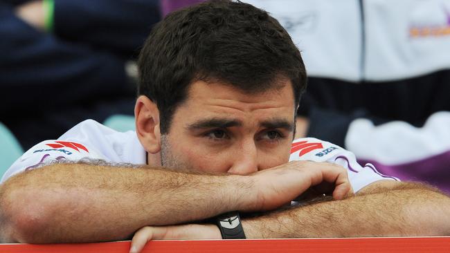 Cameron Smith was forced to watch the 2008 grand final from the sidelines.