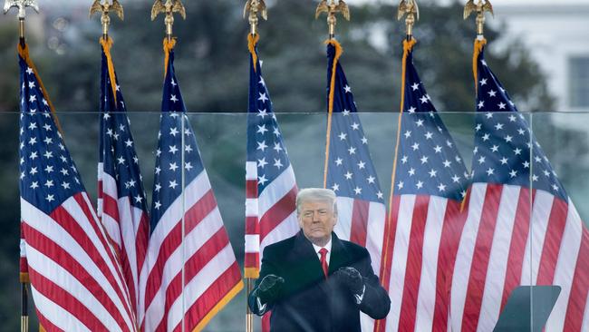 Donald Trump speaks to supporters from The Ellipse near the White House on January 6 2021. Picture: AFP.