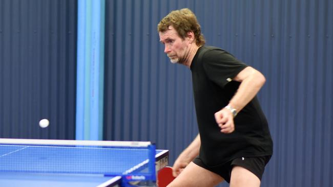 The late Steven Morgan plays in the Mackay Table Tennis' Tuesday night fixtures.