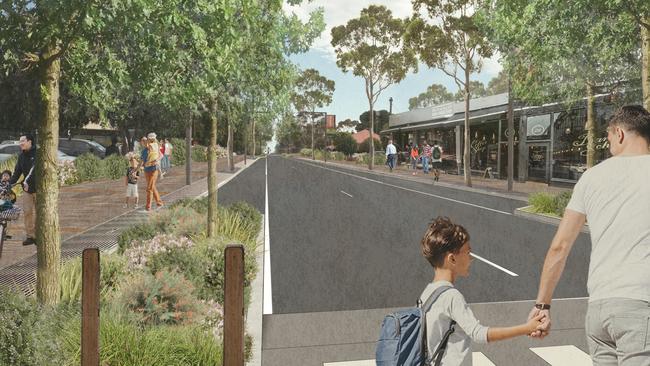 Artists impression of the proposed upgrade of the main street at Virginia. Picture: Playford Council