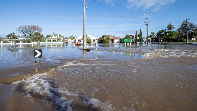 The Rochester township in rural Victoria flooded after the Campaspe River surpassed 2011 flood levels. Picture: Jason Edwards