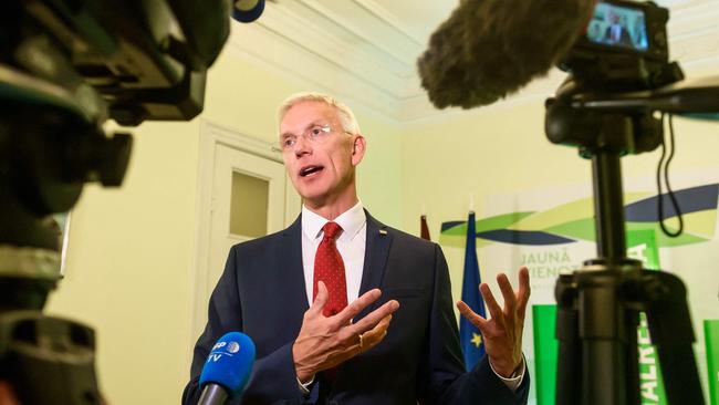 Prime Minister Krisjanis Karins became the first Latvian leader to survive a full four-year term and win re-election. Picture: AFP