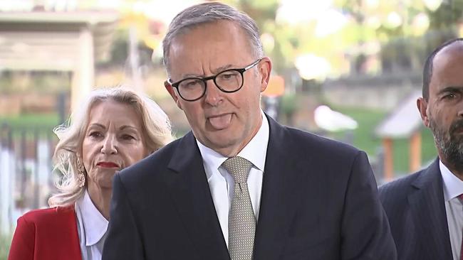 Anthony Albanese on Sky News on Monday where he did not to know the unemployment figures or current official cash rate. Picture - Sky News