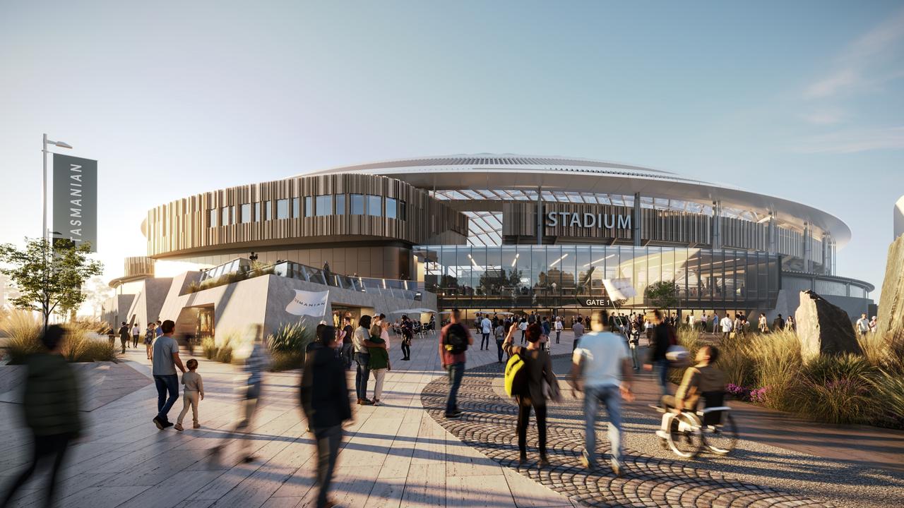Macquarie Point Multipurpose stadium south east gate. Picture: Mac Point Development Corporation