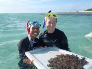 Southern Cross University PhD candidate Pamela Kamya (left) is supervised in a research project by Professor Maria Byrne.