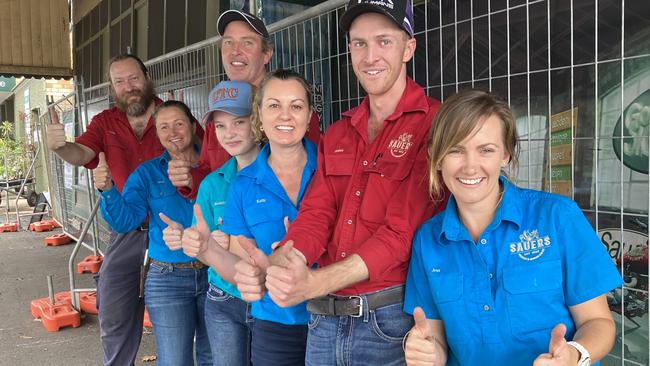 Sauers Produce and Garden staff (from left) Craig Cameron, Suzy Parsons, Ben Bernard, Brookelyn Haack, Kelly O'Farrell, James Smith, and Jess McLeay look forward to the business expanding and adding another chapter to its 90-year history.