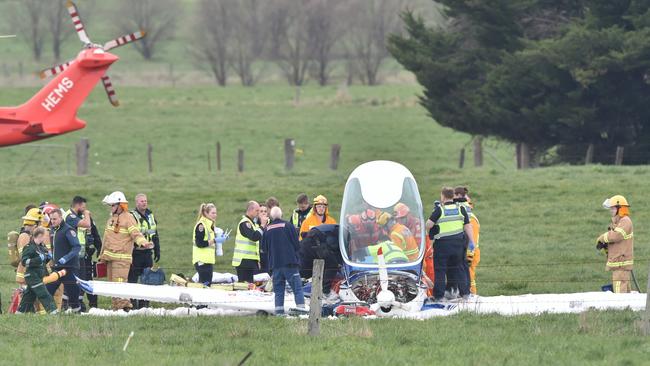 A light plane has crash-landed in Clyde North. Picture: Jay Town