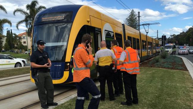 A man has been hit by a tram in Broadbeach. Photo: Sam Cucchiara