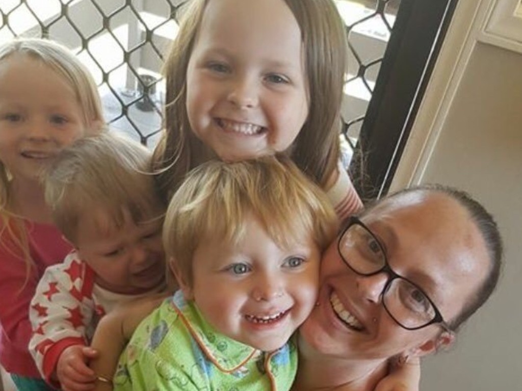 Charmaine Harris McLeod with her four children, Aaleyn, Matilda, Wyatt and Zaidok.