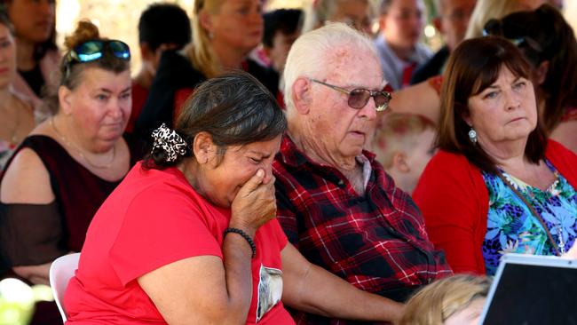 Onyx Rose Lambert suicided after allegedly being bullied at high School, family and friends gathered for a memorial at the family home at Jimboomba. Picture David Clark