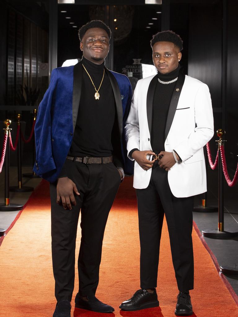 Yasser Mubekwab and Brice Tunga. Mabel Park State High School Senior Formal. Wednesday, November 18, 2020 - Picture: Renae Droop