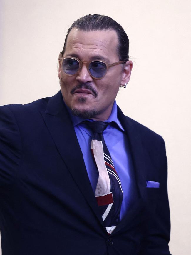 Johnny Depp pictured in court last week. Picture: AFP