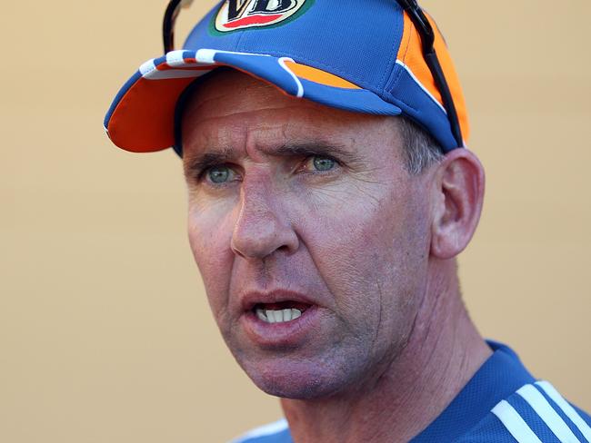 Tim Nielsen during an Australian training session in 2011. Picture: Chris Hyde/Getty Images