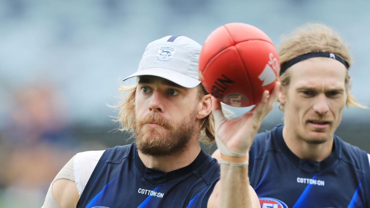 AFL Football Geelong Cats training. 29 Cam Guthrie and 44 Tom Stewart Picture: Mark Wilson