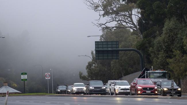 A road weather alert has been issued for the Adelaide Hills. Picture: Mark Brake/File